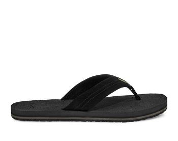 Sanuk Beer Cozy Stacker Suede Men's Flip Flops Black | Canada 260DFM